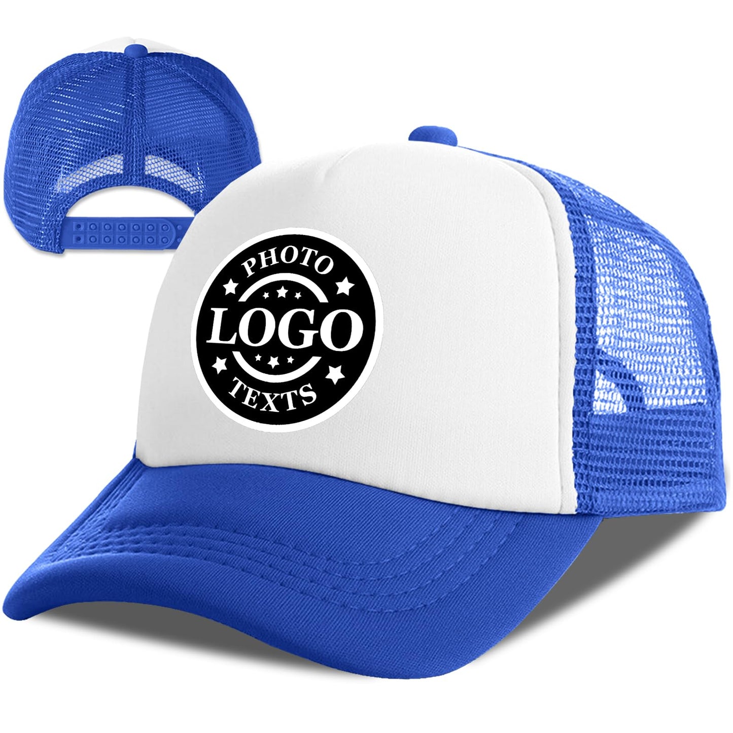 Bulk Custom Hat, Customized Adjustable Baseball Cap Design Your Own Unisex Trucker Hat with Photo Text