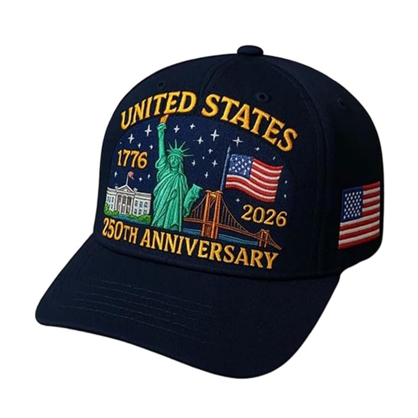 Eagle – United States 250th Anniversary Hat: Adjustable 250 Year American Anniversary Cap, USA Patriotic Caps
