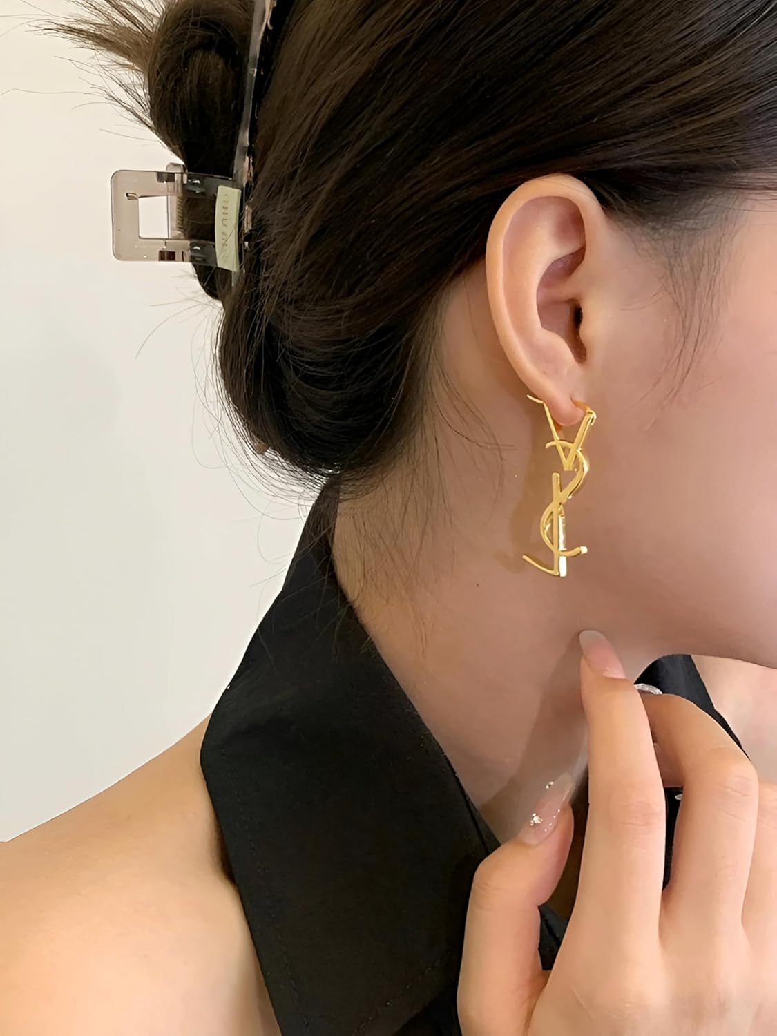 18k Gold Plated Initial Letter Earring for women Designer elegant Fashionable Jewelry Ideal Gifts For Stylish Women