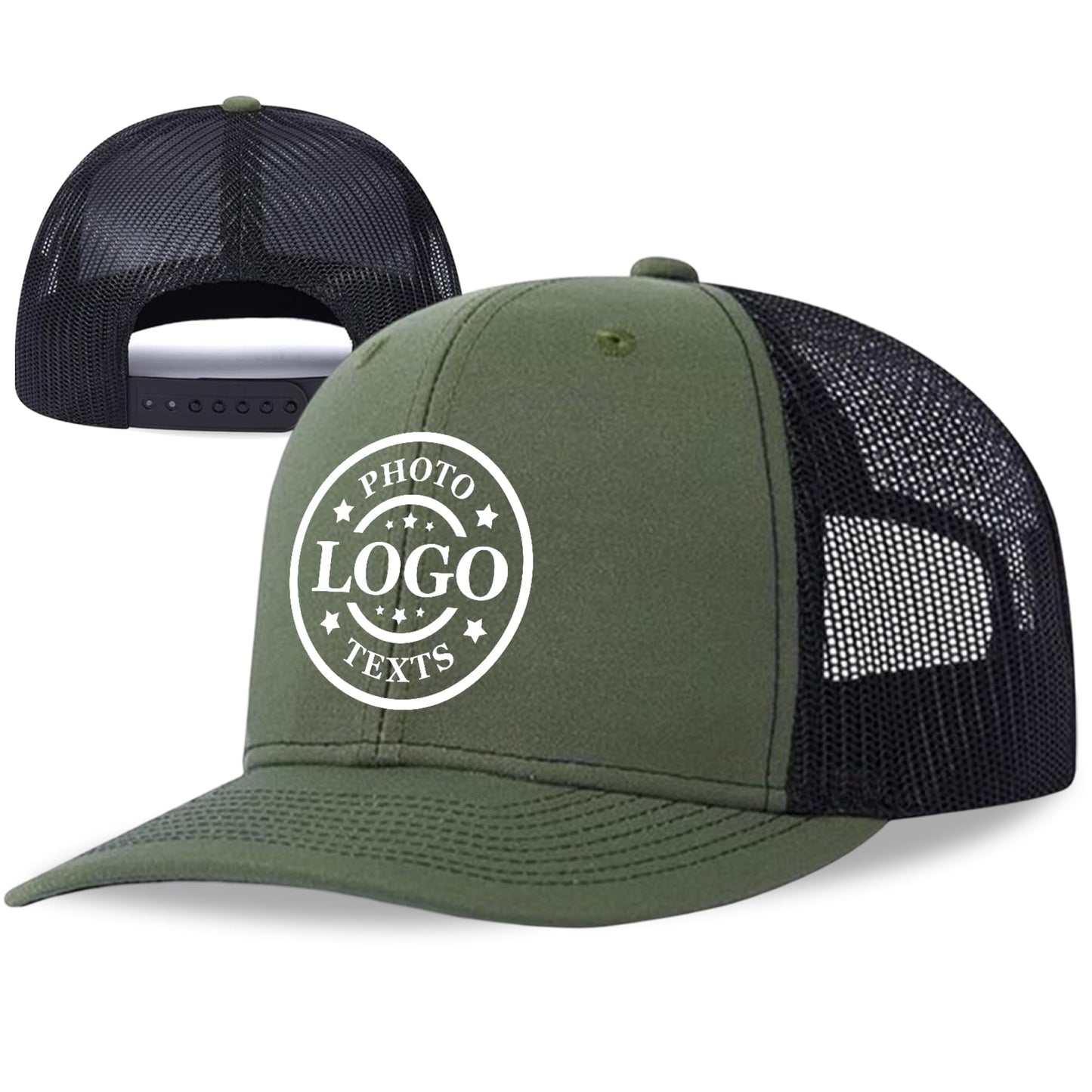 Bulk Custom Hat, Customized Adjustable Baseball Cap Design Your Own Unisex Trucker Hat with Photo Text