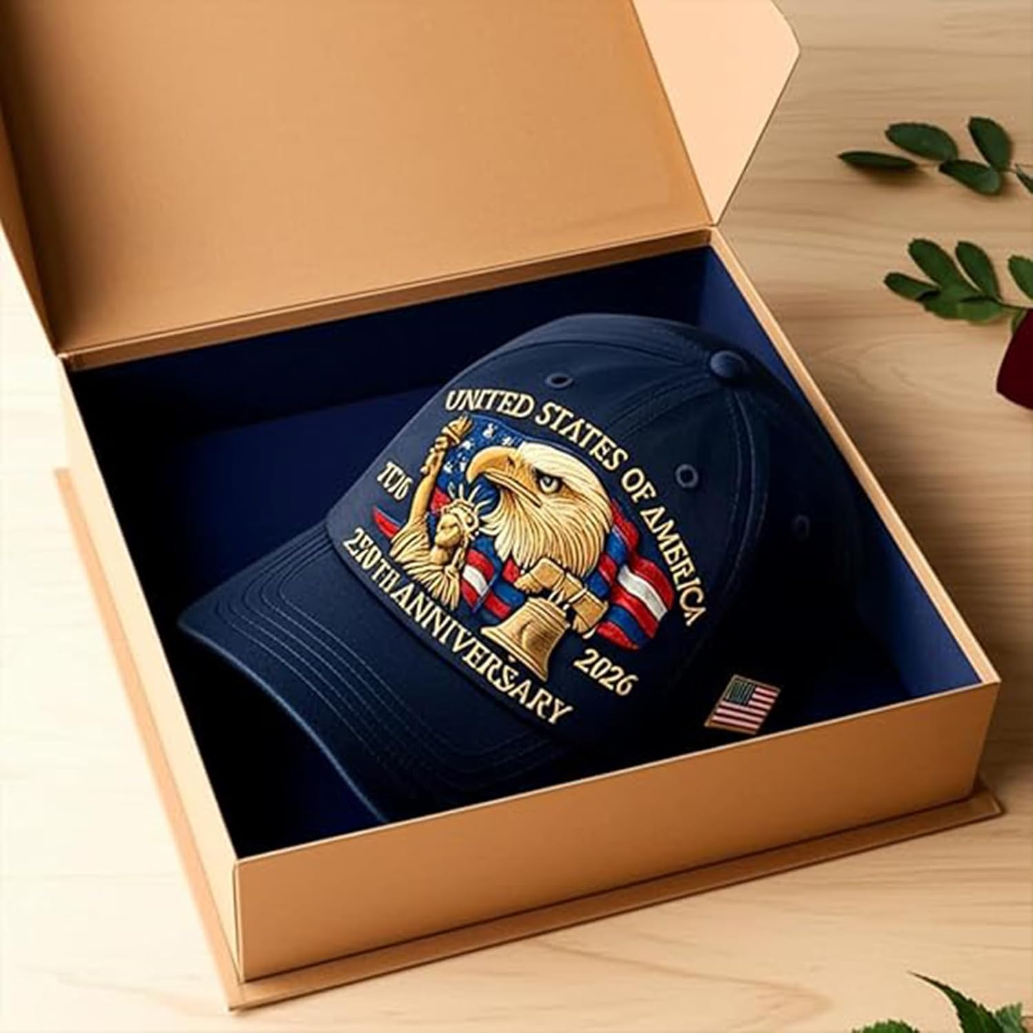 Eagle – United States 250th Anniversary Hat: Adjustable 250 Year American Anniversary Cap, USA Patriotic Caps