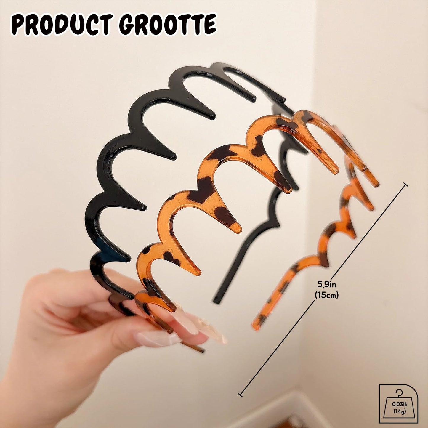 2025 Reversible Korean Headbands – 2PCS Zigzag Tooth