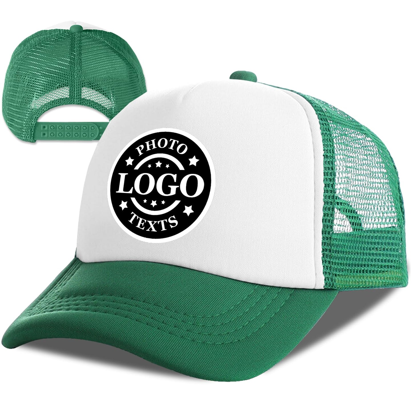 Bulk Custom Hat, Customized Adjustable Baseball Cap Design Your Own Unisex Trucker Hat with Photo Text