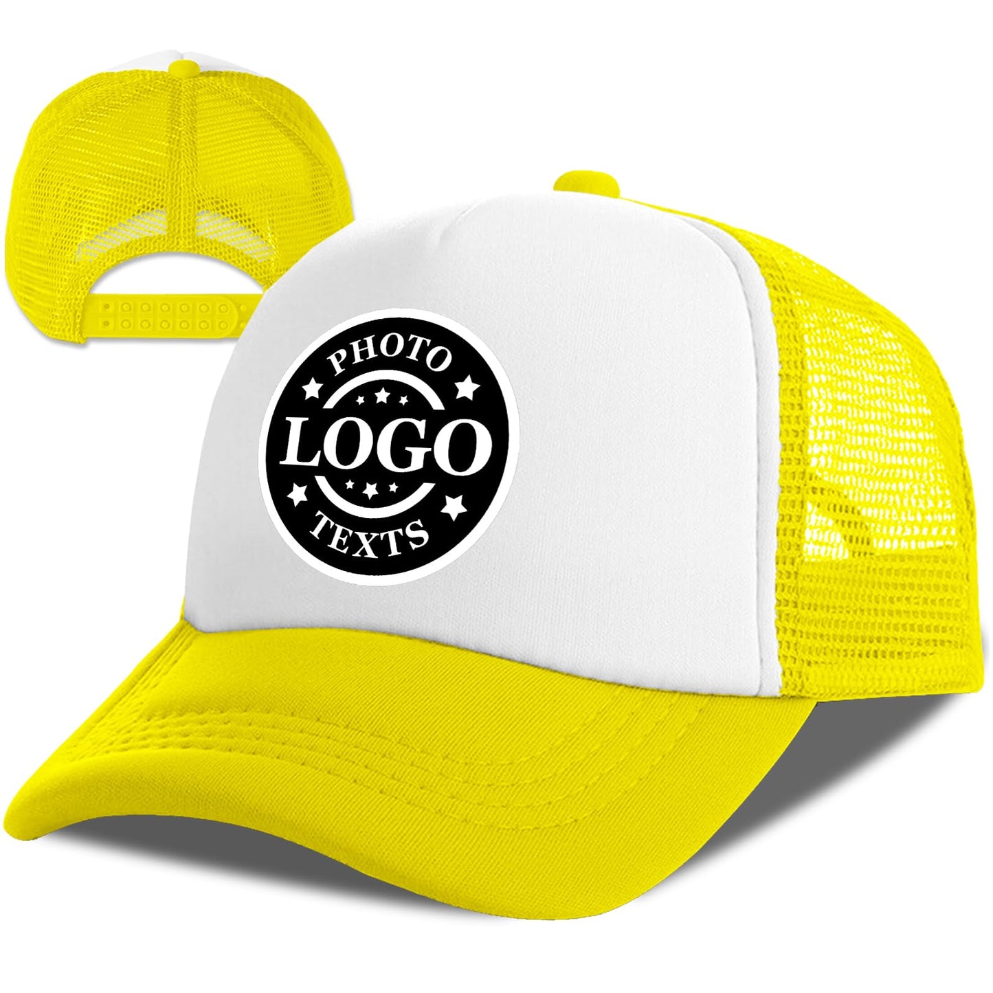 Bulk Custom Hat, Customized Adjustable Baseball Cap Design Your Own Unisex Trucker Hat with Photo Text