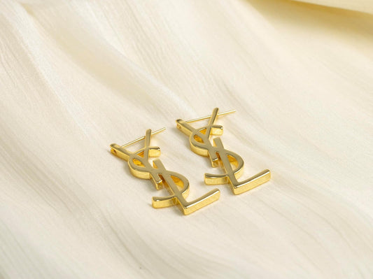 18k Gold Plated Initial Letter Earring for women Designer elegant Fashionable Jewelry Ideal Gifts For Stylish Women