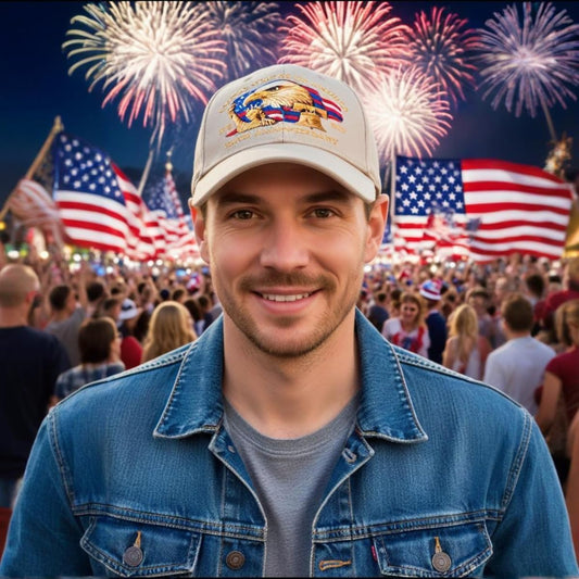 Eagle – United States 250th Anniversary Hat, Adjustable Bald Eagle Printed Patriotic Baseball Cap for Men Women Multi