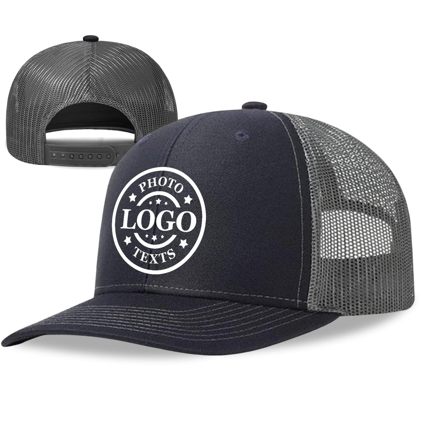 Bulk Custom Hat, Customized Adjustable Baseball Cap Design Your Own Unisex Trucker Hat with Photo Text