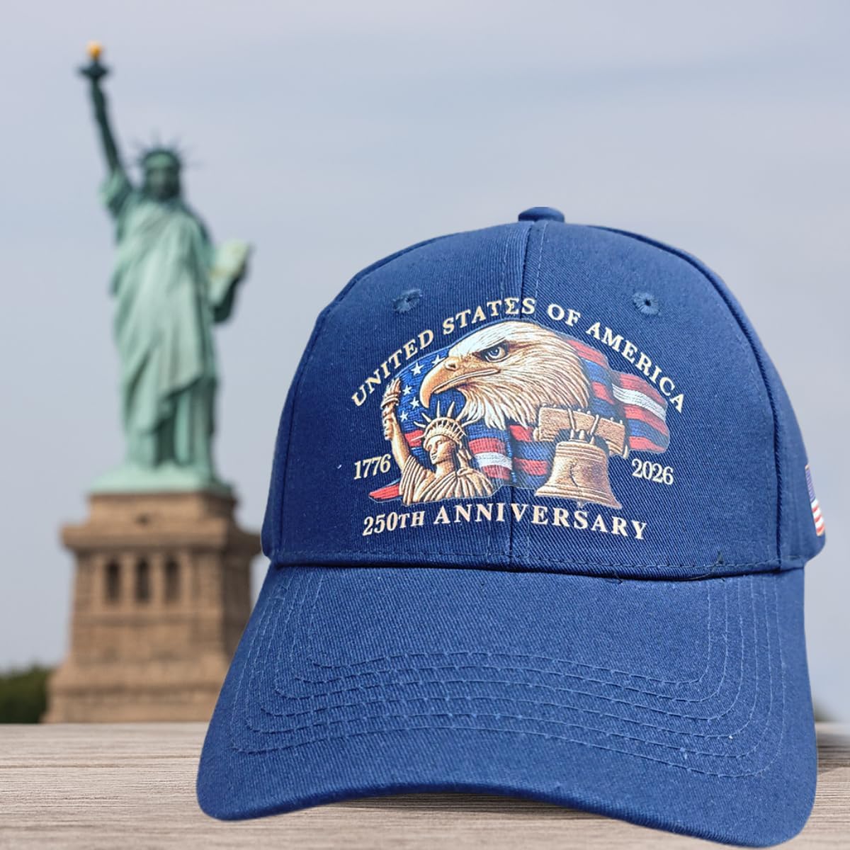 Eagle – United States 250th Anniversary Hat, Adjustable Bald Eagle Printed Patriotic Baseball Cap for Men Women Multi