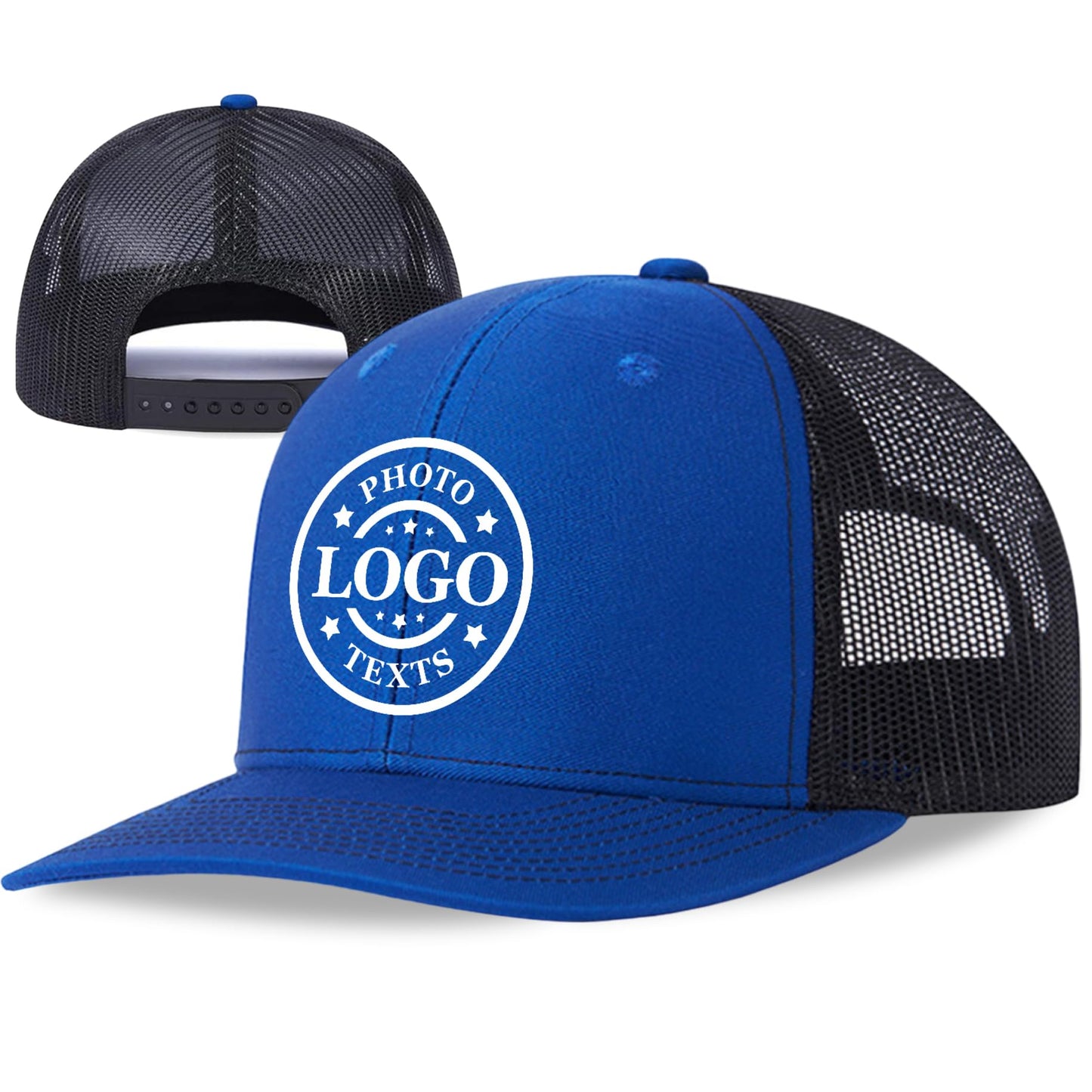 Bulk Custom Hat, Customized Adjustable Baseball Cap Design Your Own Unisex Trucker Hat with Photo Text