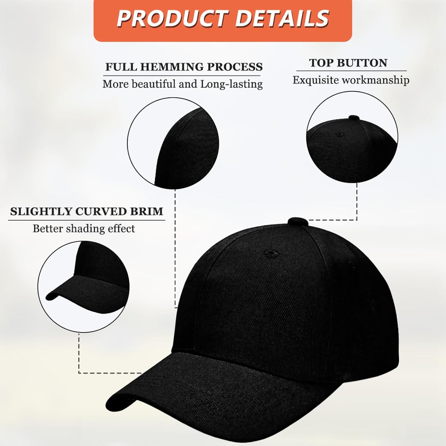 Bulk Custom Hat, Customized Adjustable Baseball Cap Design Your Own Unisex Trucker Hat with Photo Text