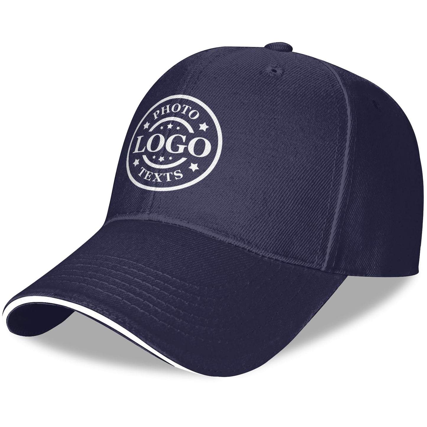 Bulk Custom Hat, Customized Adjustable Baseball Cap Design Your Own Unisex Trucker Hat with Photo Text