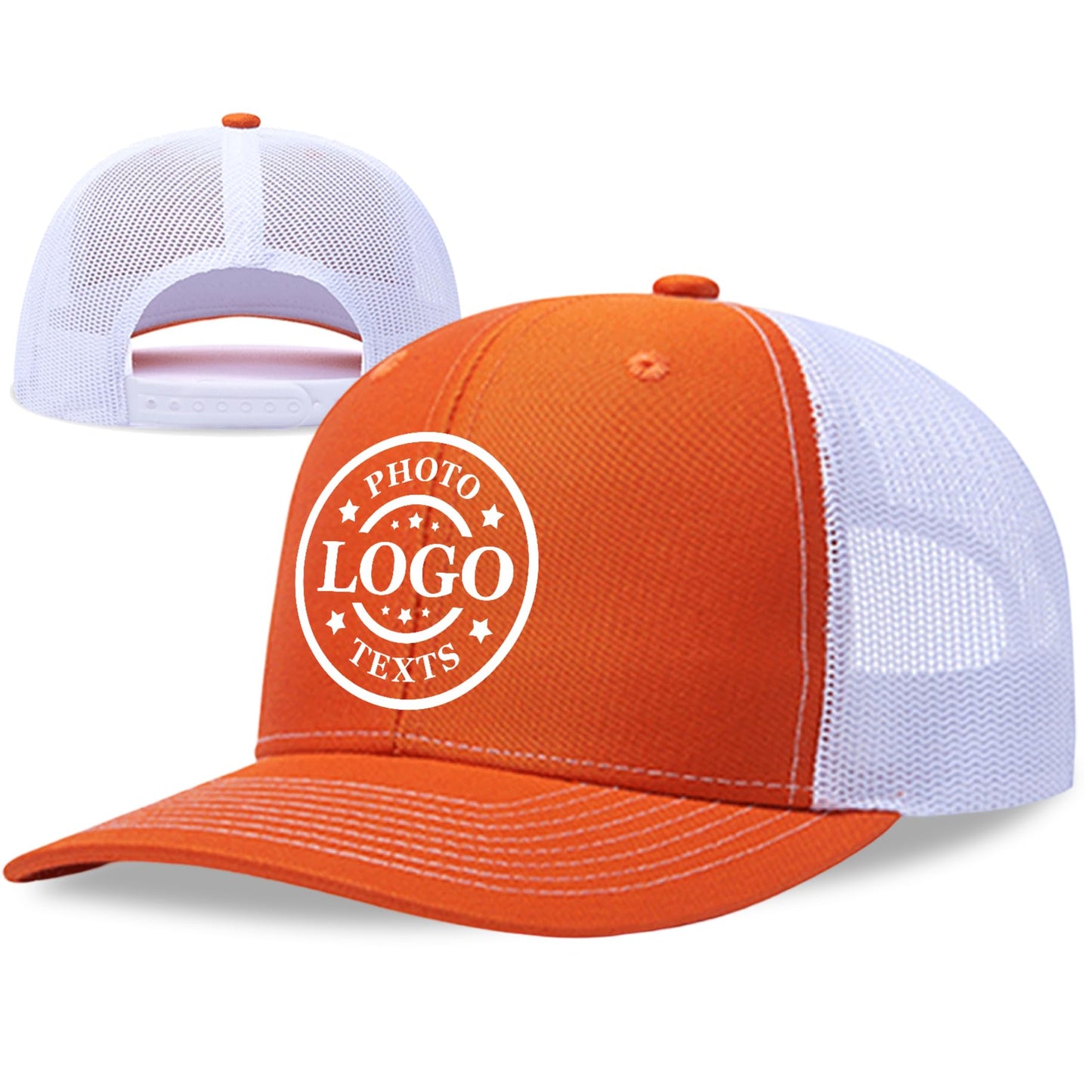 Bulk Custom Hat, Customized Adjustable Baseball Cap Design Your Own Unisex Trucker Hat with Photo Text